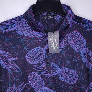 Everyday Swagger Polo Shirt Mens XL Pineapple Print Rave Vibrant NWT